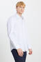 Men's Gray-White Non-Iron 100% Cotton Slim Fit Classic Collar Shirt - 3