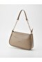 Baguette Shoulder and Hand Bag with Gold Chain Detail
