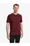 Burgundy Regular Fit 100% Cotton Crew Neck Basic T-Shirt 50325299-Vr014