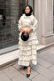 Women's Layered Voile Skirt Suit Beige - 3