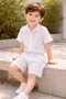 Children's Striped Shirt-Shorts Set - 3