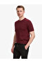 Burgundy Regular Fit 100% Cotton Crew Neck Basic T-Shirt 50325299-Vr014 - 3