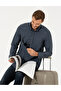 Navy Blue Regular Fit Long Sleeve Shirt 50261305-Vr033