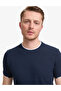 Navy Blue Slim Fit 100% Cotton Crew Neck T-Shirt 50327865-Vr033 - 2