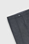 Men's Anthracite Slim Fit Slim Fit Swallow Neck Check Flap Pocket Stretchy Suit - 6