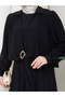 Cupra Fabric Dress with Buckle Detail, Double Tunic Dress, 2 Pieces - 4
