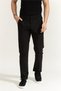 Men's Regular Fit Flexible Fabric Straight Leg Black Trousers