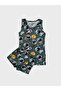 طقم بوكسر قطني للأولاد من القطن باللون الأخضر بنمط رائد الفضاء - 2