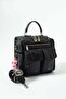 571 Collecti̇one Washed Leather Multi-Functional Backpack, Shoulder, and Hand Bag Black (Model: 571-17t) En 24 Boy 24 cm