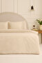 Rosal Embroidered Double Duvet Cover Set Beige - 8
