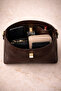 Women's Hand and Shoulder Bag Small Size Stylish Bag with Gold Accessories - 4