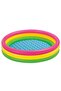 Sunset Glow Baby Pool – 3-Ring Rainbow Inflatable Toddler Splash Pool with Soft Padded Floor - 2