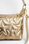 Gold Women's Star Patterned Shoulder & Crossbody Bag – Stylish for Daily Use - 2