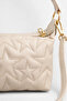 Cream Women's Star Patterned Shoulder & Crossbody Bag – Stylish for Daily Use - 3