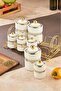Marvella 7-Piece Porcelain Spice Jar Set with Stand Ckr3780 - 3