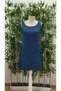 Women's Sleeveless Thick Strap Button Detail Linen Dress with Pockets - 7