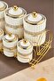 Marvella 7-Piece Porcelain Spice Jar Set with Stand Ckr3780 - 6