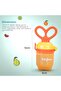Silicone Fruit Nibbler & Baby Feeder | Teether Pacifier 3+ Months BPA Free Soft (Orange) - 3