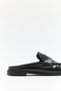 Loafer 2601 - Black Women's Loafer with Open Back and Drawstring Detail - 4