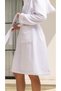 Shimmer Cotton Hooded Women's Bathrobe with Embroidered Detail - 5