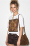 Women's White Ethnic Patterned Bead Embroidered Print Detailed Oversize T-Shirt 2128 60286123 - 4