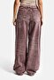 Women's Dark Denim Jeans 4S6-157 Straight Fit Belt Detailed Special Design Denim Jean - 7