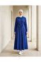 Buttoned Dress with Belt - 5
