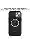 Liquid Silica Gel iPhone 14 Plus 6.7 Magsafe Silicone Case + Tempered Screen Protector Set Black - 2