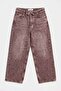 Women's Dark Denim Jeans 4S6-157 Straight Fit Belt Detailed Special Design Denim Jean - 4