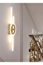 مصباح حائط LED، إضاءة جدارية، مصباح حامل (60 سم، ذهبي، ضوء دافئ 3000 كلفن)، تصميم عربي شفاف