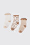 Baby Girl Cream 3-Piece Socks
