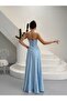 Women's Strappy Low-Cut Corset Lace-Up Long Stylish Evening Dress - 2