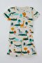Boy's Shorts Pajama Set Safari Themed Cute Animals Patterned 1.5-5 Years Old, Yellow