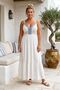 Italian Ecru Strapless Collar Lined Knitted Garnished Adjustable Strap Casual Woven Dress 125 50 - 4