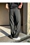 Basic Oversize Baggy Fit Fabric Trousers Black Beige Brown - 3