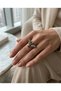 Vintage Women's Ring Bronze Authentic Jewelry with Crystal Stone Bird Model Adjustable