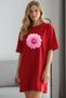 Plus Size Women Short Sleeve Crew Neck T-Shirt Dress Nightgown Comfy Cotton