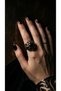 Vintage Women's Ring Bronze Authentic Jewelry Navy Blue Crystal Stone Pomegranate Model Abundance Symbol Adjustable - 5