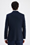 Ds Damat Regular Fit Navy Blue Dobby Fabric Jacket - 3