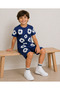 Unisex Embossed Printed Lycra Combed Cotton Shorts Set I 3-9 Years I Printed Detailed Lycra Combed Cotton Summer Set - 6
