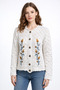 Openwork Detailed Floral Embroidered Buttoned Cardigan