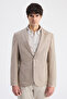 Ds Damat Slim Fit Mink Plain Fabric Jacket