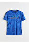 Xside Active Blue Crew Neck Short Sleeve Barcelona Printed Men's T-Shirt - 5