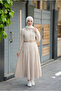 Striped Dress with Belt - 3
