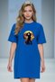 Plus Size Women Short Sleeve Crew Neck T-Shirt Dress Nightgown Comfy Cotton