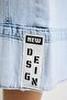 Women's Ice Color 4S6-3 Baggy Fit Maxi Length Special Design Denim Bermuda Shorts - 7