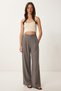 Zipper Detailed Pocketed Modal Trousers Lyy0143 Gray - 2