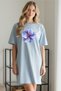 Plus Size Women Short Sleeve Crew Neck T-Shirt Dress Nightgown Comfy Cotton