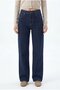 Dark Navy Blue High Waist Wide Leg Jeans