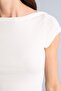 Slim Fit Boat Neck Ribbed Camisole Short Sleeve T-Shirt H5190Ax26Sm - 4